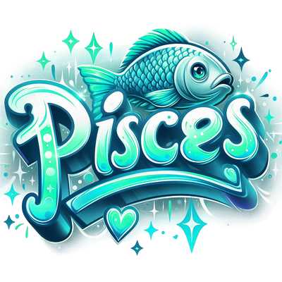 Pisces 3 Mint Zodiac DTF (direct-to-film) Transfer