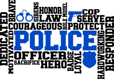 Police Word Art DTF (direct-to-film) Transfer