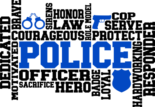 Police Word Art DTF (direct-to-film) Transfer