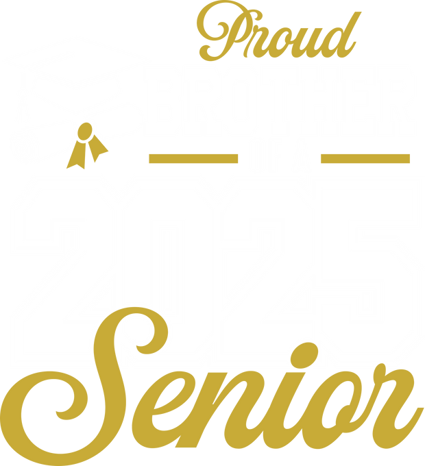 Proud Brother in White Senior 2025 DTF (direct-to-film) Transfer