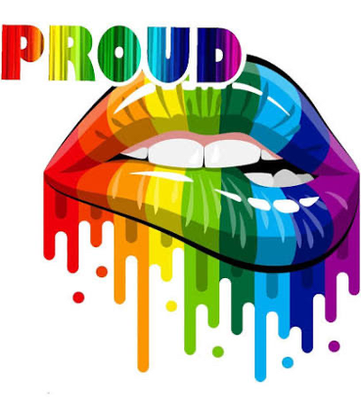 Proud Gay Pride Lips DTF (direct-to-film) Transfer
