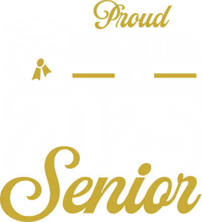 Proud Grandma Gold & White Senior 2025 DTF (direct-to-film) Transfer