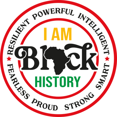 Proud Strong Black History Circle DTF (direct-to-film)