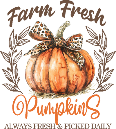 Pumpkin Farm Fresh 1 Halloween DTF (direct-to-film) Transfer