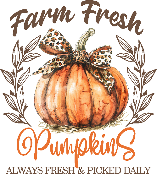 Pumpkin Farm Fresh 1 Halloween DTF (direct-to-film) Transfer