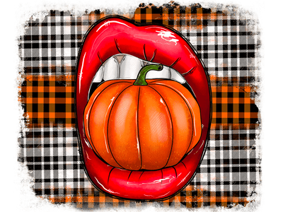 Pumpkin Lips DTF (direct-to-film) Transfer