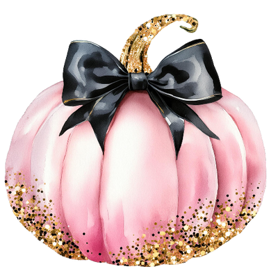 Pumpkin Pink With Gold 4 Halloween DTF (direct-to-film) Transfer (Copy)