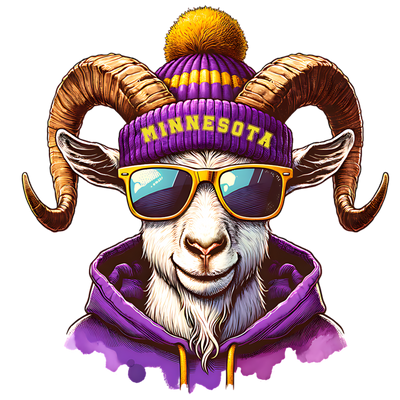 Purple Minnesota Beanie & Hoodie DTF (direct-to-film) Transfer