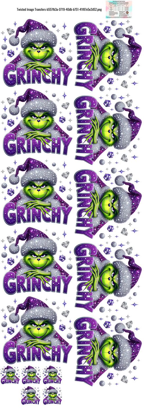 Purple Sparkly G 60" DTF Ready to Ship Gang Sheet