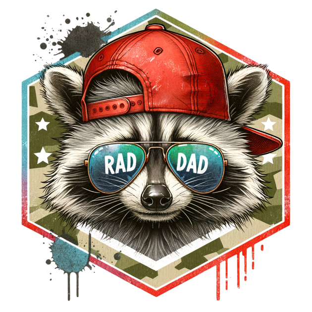 RAD DAD RACOON DTF (direct-to-film) Transfer – Twisted Image Transfers