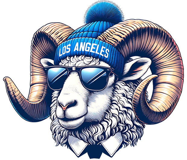 Ram in LA Beanie DTF (direct-to-film) Transfer