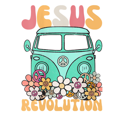 Retro Jesus Revolution Groovy Van DTF (direct-to-film) Transfer