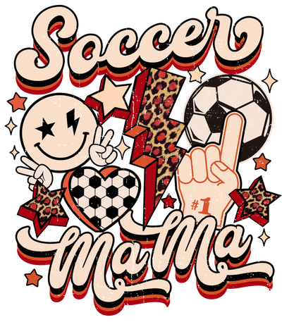 Retro Soccer Mama Beige DTF (direct-to-film) Transfer