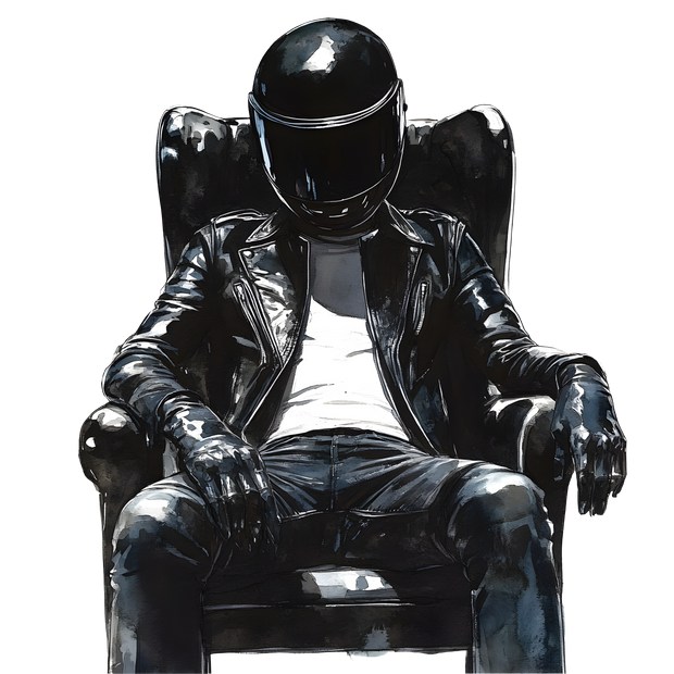 Rider in Black & a White Tee DTF (direct-to-film) Transfer