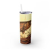 Vintage Trout UV DTF Wraps for 20 oz Skinny Tumbler