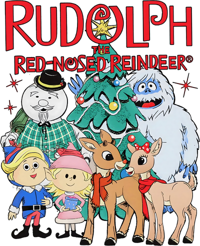 Rudolph The Red Nosed Reindeer and Friends Christmas DTF (direct-to-film) Transfer