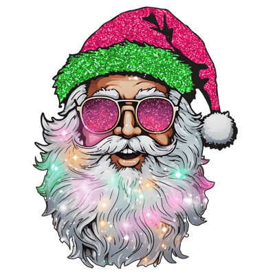 Santa Baby with Lighted Beard Direct to Film DTF Transfer - Twisted Image Transfers