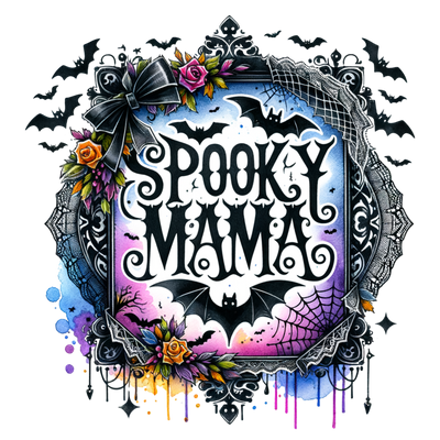 SPOOKY MAMA WATERCOLOR DESIGN DTF (direct-to-film) Transfer