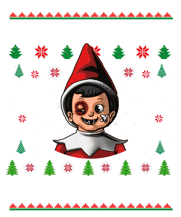 Santa's Elf & Stitches Ugly Sweater DTF (direct-to-film) Transfer