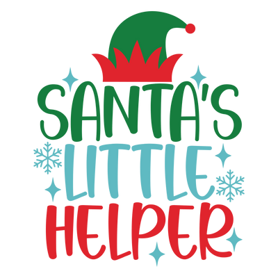 Santa's Little Helper Direct to Film DTF Transfer - Twisted Image Transfers