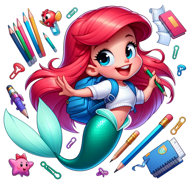School Ariel DTF (direct-to-film) Transfer