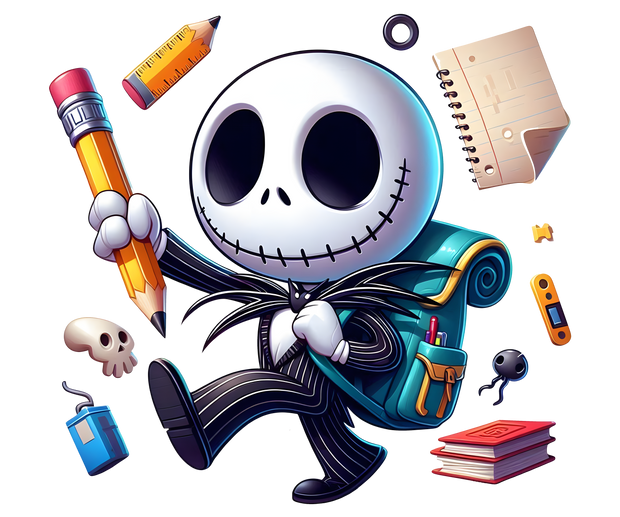 School Skeleton DTF (direct-to-film) Transfer