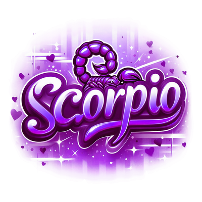 Scorpio 1 Purple Zodiac DTF (direct-to-film) Transfer