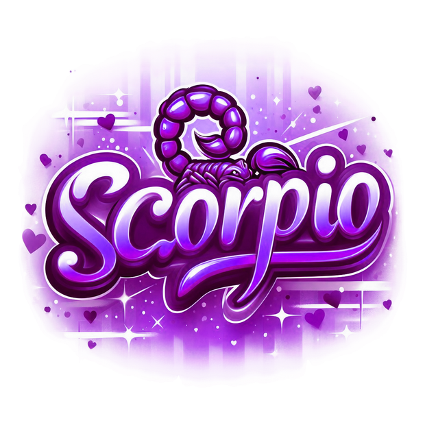Scorpio 1 Purple Zodiac DTF (direct-to-film) Transfer