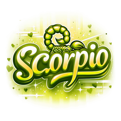 Scorpio 1 Yellow Zodiac DTF (direct-to-film) Transfer