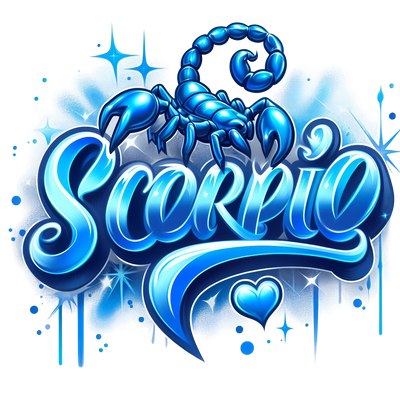 Scorpio 2 Blue Zodiac DTF (direct-to-film) Transfer
