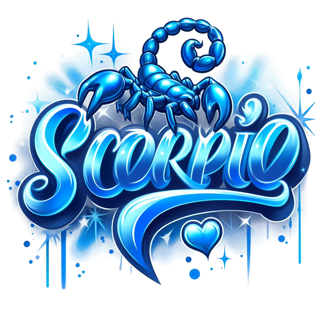 Scorpio 2 Blue Zodiac DTF (direct-to-film) Transfer