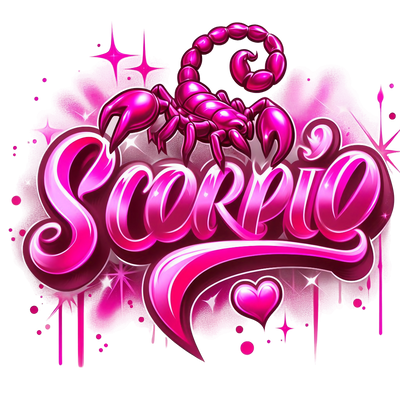 Scorpio 2 Pink Zodiac DTF (direct-to-film) Transfer