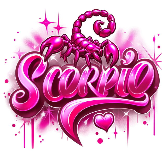Scorpio 2 Pink Zodiac DTF (direct-to-film) Transfer