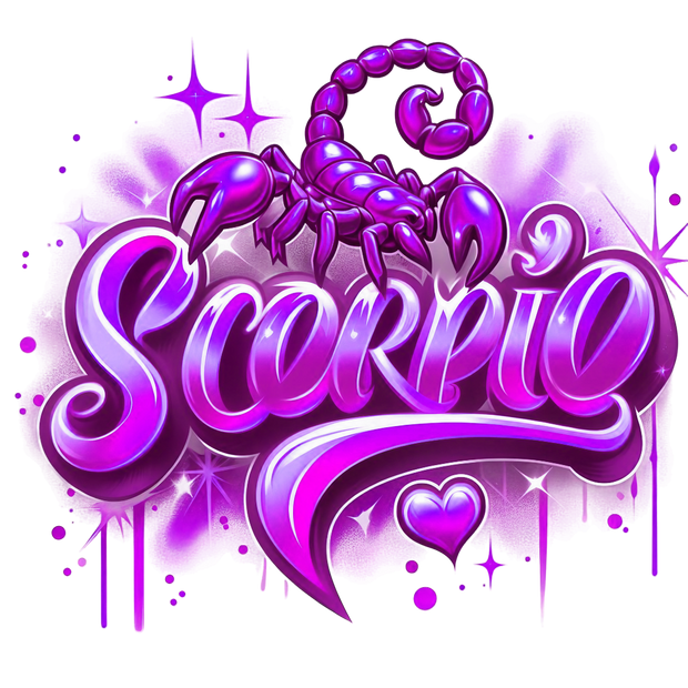 Scorpio 2 Purple Zodiac DTF (direct-to-film) Transfer
