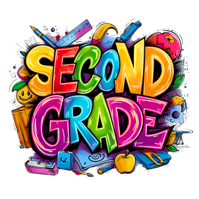 Second Grade School Bundle DTF (direct-to-film) Transfer