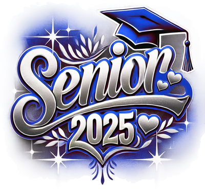 Senior 2025 Airbrushed Blue(1) DTF (direct-to-film) Transfer