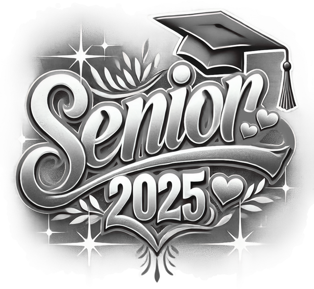 Senior 2025 Airbrushed Gray(1) DTF (direct-to-film) Transfer