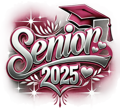 Senior 2025 Airbrushed Maroon(1) DTF (direct-to-film) Transfer