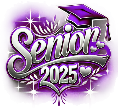 Senior 2025 Airbrushed Purple(1) DTF (direct-to-film) Transfer