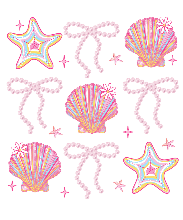 Shells Stars & Pearls DTF (direct-to-film) Transfer