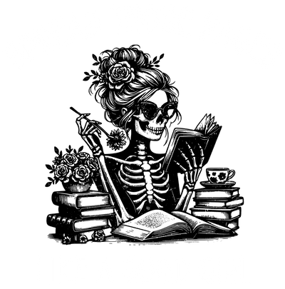 Skeleton Lady Like a Good Girl DTF (direct-to-film) Transfer