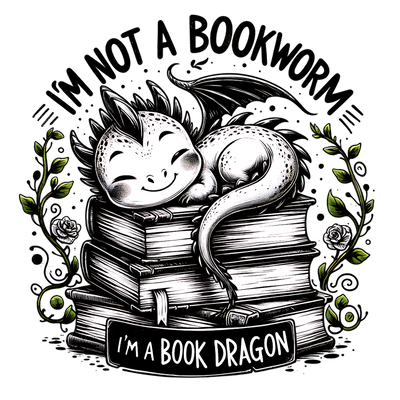 Sleeping Book Dragon DTF (direct-to-film) Transfer