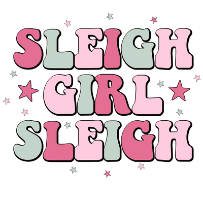 Sleigh Girl DTF (direct-to-film) Transfer