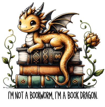 Smiling Book Dragon DTF (direct-to-film) Transfer