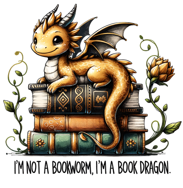 Smiling Book Dragon DTF (direct-to-film) Transfer