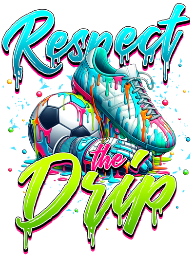 Soccer Color Drip DTF (direct-to-film) Transfer