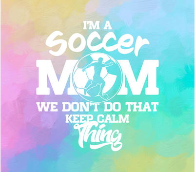 Soccer Mom UV DTF Wrap for 20 oz Skinny Tumbler