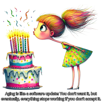 Software Update Birthday Girl & Colorful Hair DTF (direct-to-film) Transfer