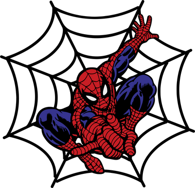 Spiderman in Web DTF (direct-to-film) Transfer