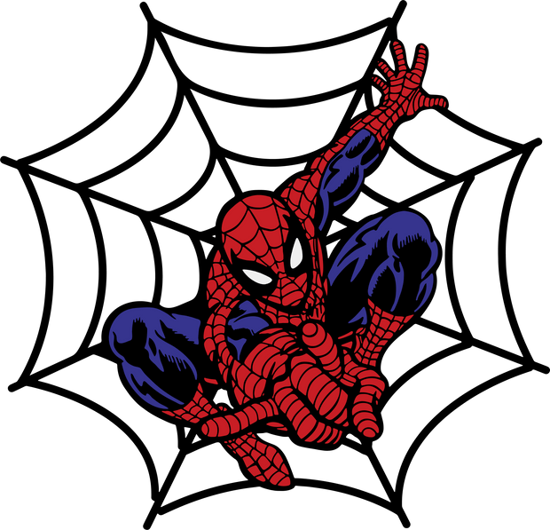 Spiderman in Web DTF (direct-to-film) Transfer